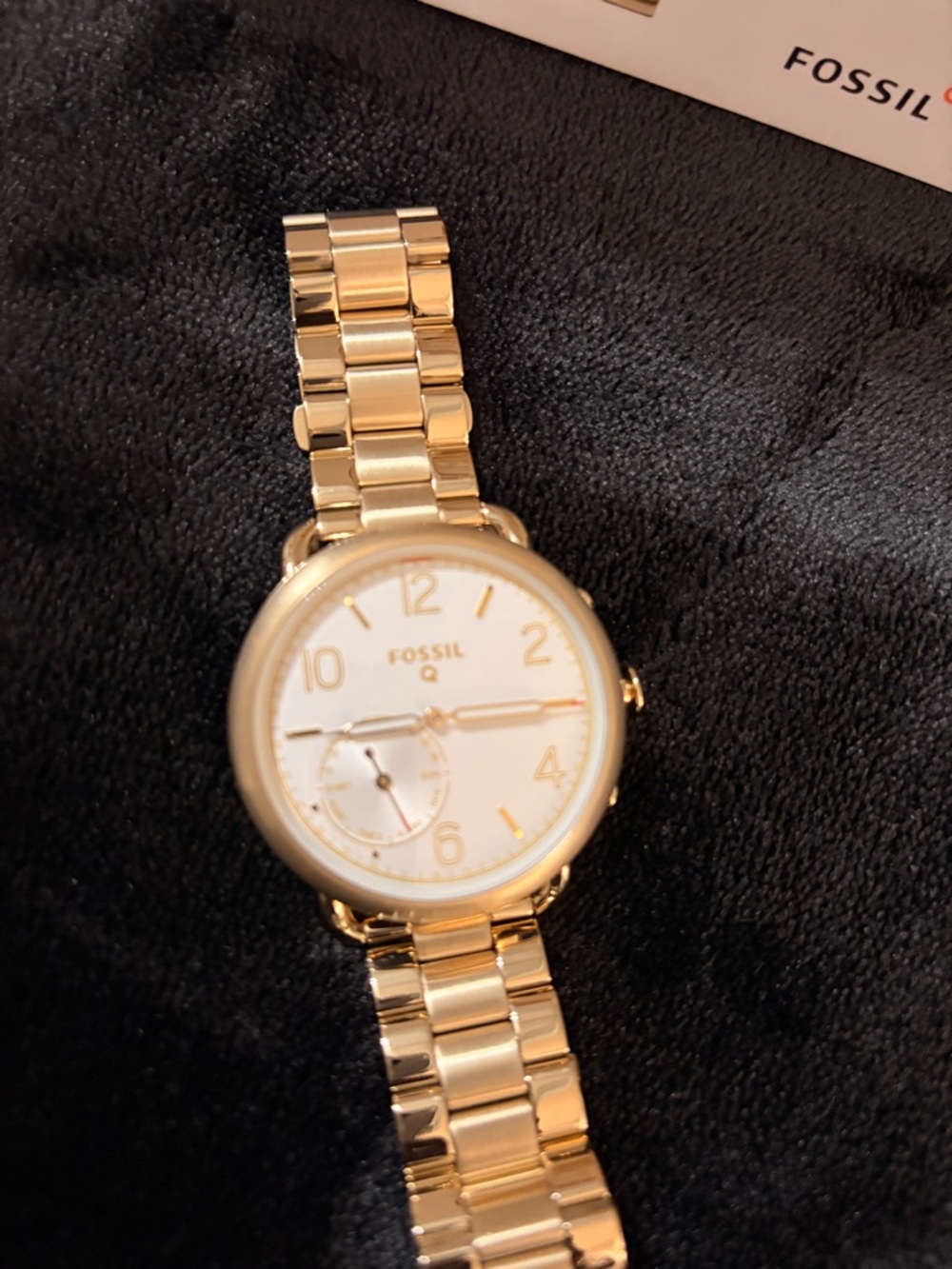 Fossil Q Smartwatch Hybrid - Gold and White Stainless Steel Bracelet Watch